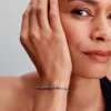 Funkelndes blaues Tennisarmband aus Sterlingsilber