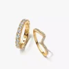 Funkelndes Eternity- und Wave-Ring-Set, 2er-Set Funkelndes Eternity- und Wave-Ring-Set, 2er-Set