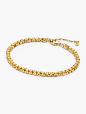 Funkelndes gelbes Armband- und Ohrring-Set (2er-Set)