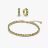 Funkelndes grünes Armband- und Ohrring-Set (2er-Set)