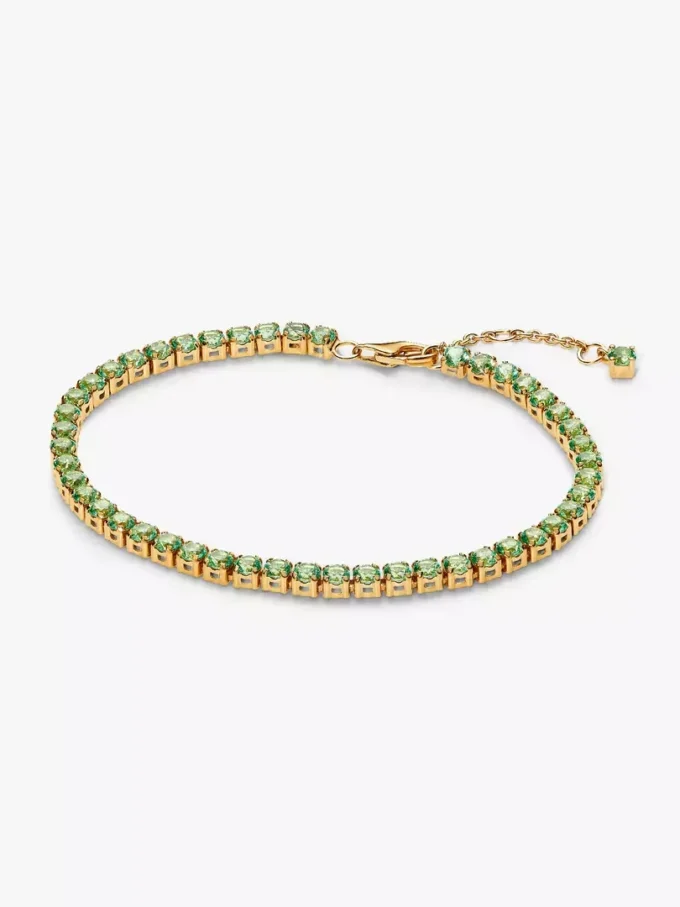 Funkelndes grünes Armband- und Ohrring-Set (2er-Set)