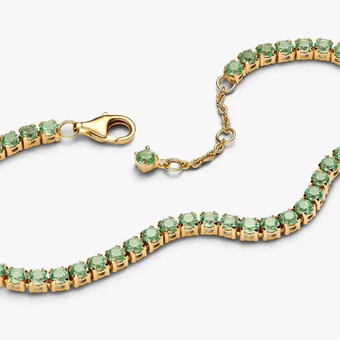 Funkelndes grünes Armband- und Ohrring-Set (2er-Set)
