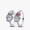 Funkelndes Halo-Herzen-Ring-Set (2er-Set) Funkelndes Halo-Herzen-Ring-Set (2er-Set)