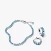 Funkelndes hellblaues Tennis-Schmuckset, 2er-Set Funkelndes hellblaues Tennis-Schmuckset, 2er-Set