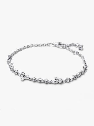 Funkelndes Herbarium Cluster-Armband – Sterlingsilber
