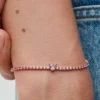 Funkelndes Herz-Tennisarmband, 14 Karat Roségold-Beschichtung Funkelndes Herz-Tennisarmband, 14 Karat Roségold-Beschichtung