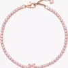 Funkelndes Herz-Tennisarmband, 14 Karat Roségold-Beschichtung Funkelndes Herz-Tennisarmband, 14 Karat Roségold-Beschichtung