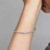 Funkelndes Herz-Tennisarmband aus Sterlingsilber Funkelndes Herz-Tennisarmband aus Sterlingsilber