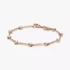 Funkelndes Pavé-Armband mit Stäbchen, 14 Karat Roségold-Beschichtung Funkelndes Pavé-Armband mit Stäbchen, 14 Karat Roségold-Beschichtung