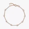 Funkelndes Pavé-Armband mit Stäbchen, 14 Karat Roségold-Beschichtung Funkelndes Pavé-Armband mit Stäbchen, 14 Karat Roségold-Beschichtung