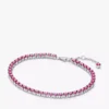 Funkelndes rosa Tennis-Schmuckset, 2er-Set Funkelndes rosa Tennis-Schmuckset, 2er-Set