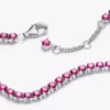 Funkelndes rosa Tennisarmband aus Sterlingsilber Funkelndes rosa Tennisarmband aus Sterlingsilber