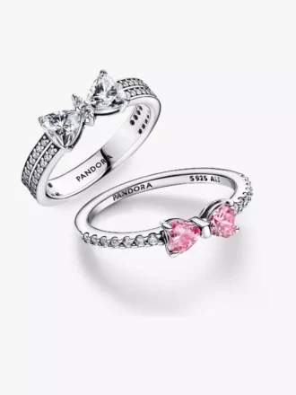 Funkelndes Schleifen-Ring-Set, 2er-Set