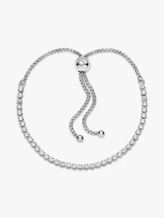Funkelndes Slider-Tennisarmband aus Sterlingsilber