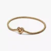 Funkelndes Snake Chain-Armband mit Unendlichkeits-Herzverschluss, 14 Karat vergoldet Funkelndes Snake Chain-Armband mit Unendlichkeits-Herzverschluss, 14 Karat vergoldet