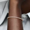 Funkelndes Tennisarmband, 14 Karat Roségold-Beschichtung Funkelndes Tennisarmband, 14 Karat Roségold-Beschichtung