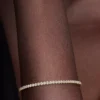 Funkelndes Tennisarmband, 14-karätig vergoldet