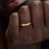 Gedrehter Ring, 14 Karat vergoldet Gedrehter Ring, 14 Karat vergoldet