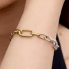 Gliederarmband aus Sterlingsilber, 14-karätig vergoldet Gliederarmband aus Sterlingsilber, 14-karätig vergoldet