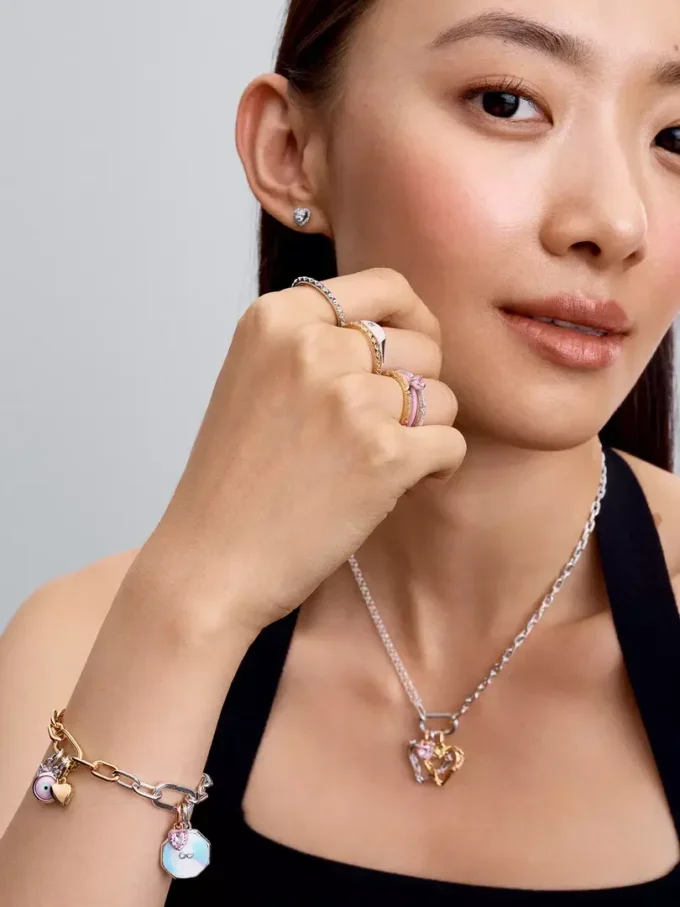 Gliederarmband aus Sterlingsilber, 14-karätig vergoldet Gliederarmband aus Sterlingsilber, 14-karätig vergoldet
