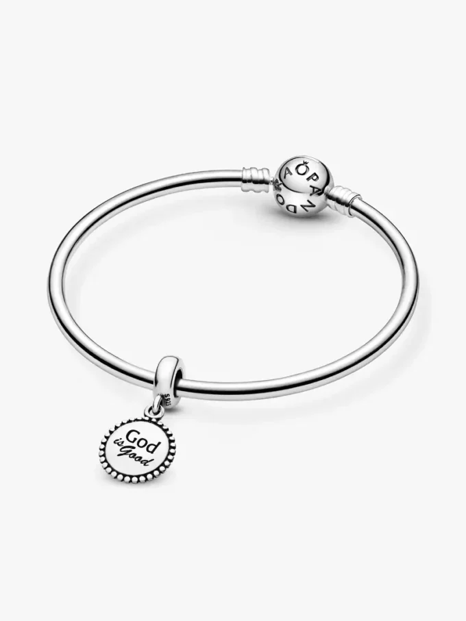„God is Good“-Dangle Charm aus Sterlingsilber „God is Good“-Dangle Charm aus Sterlingsilber