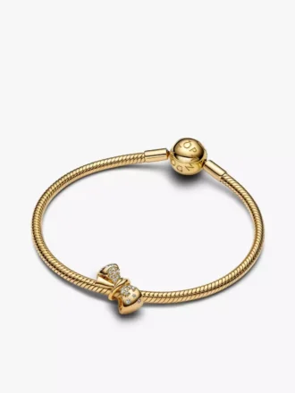 Goldfarbenes Armband-Set mit funkelnder Schleife, 2er-Set Goldfarbenes Armband-Set mit funkelnder Schleife, 2er-Set