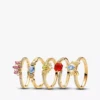 Goldfarbenes Prinzessinnen-Ring-Set, 5er-Set Goldfarbenes Prinzessinnen-Ring-Set, 5er-Set