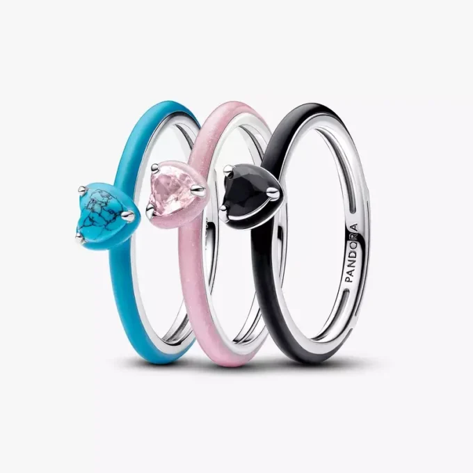 Good Karma Chakra Hearts Ringe (3er-Set)