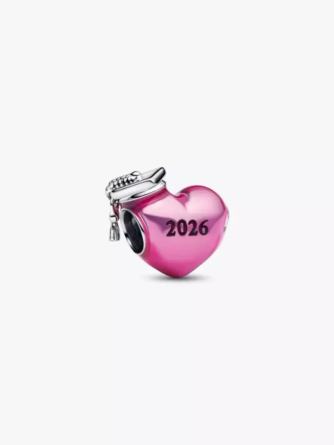 2026 rosa Abschluss-Charm-Armband-Set, 2er-Set 2026 rosa Abschluss-Charm-Armband-Set, 2er-Set