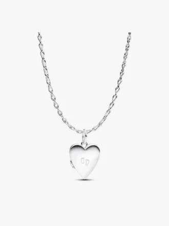 Gravierbare, aufklappbare Herz-Locket-Halskette – 2er-Set