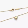 Gravierbare Herz-Halo-Halskette, 14 Karat vergoldet Gravierbare Herz-Halo-Halskette, 14 Karat vergoldet