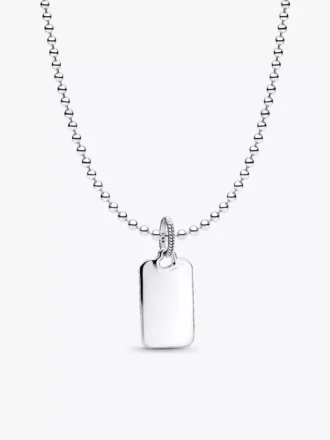 Gravierbare rechteckige Dog-Tag-Halskette, 2er-Set