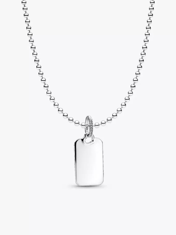 Gravierbare rechteckige Dog-Tag-Halskette, 2er-Set Gravierbare rechteckige Dog-Tag-Halskette, 2er-Set