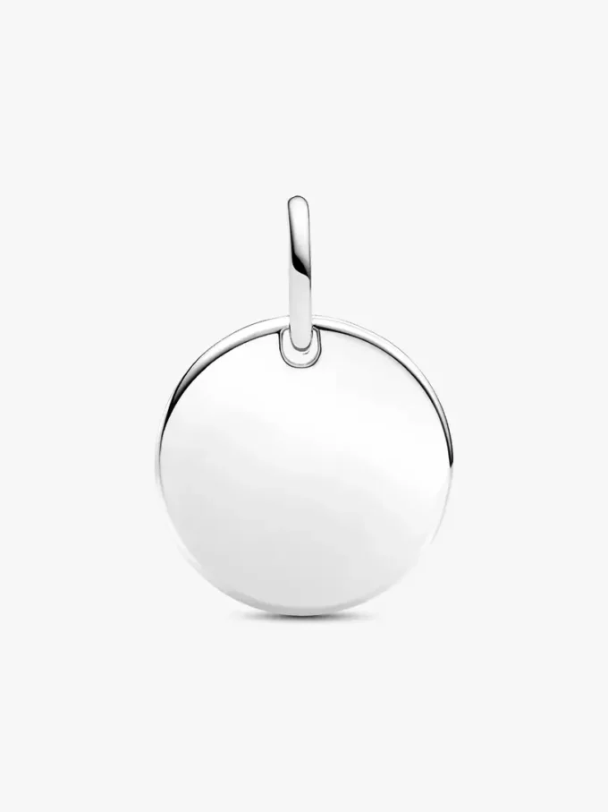 Gravierbarer Anhänger mit im Labor gezüchtetem Diamanten, 0,012 Karat, Sterlingsilber Gravierbarer Anhänger mit im Labor gezüchtetem Diamanten, 0,012 Karat, Sterlingsilber