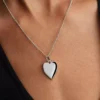 Gravierbarer, aufklappbarer Herzanhänger aus Sterlingsilber
