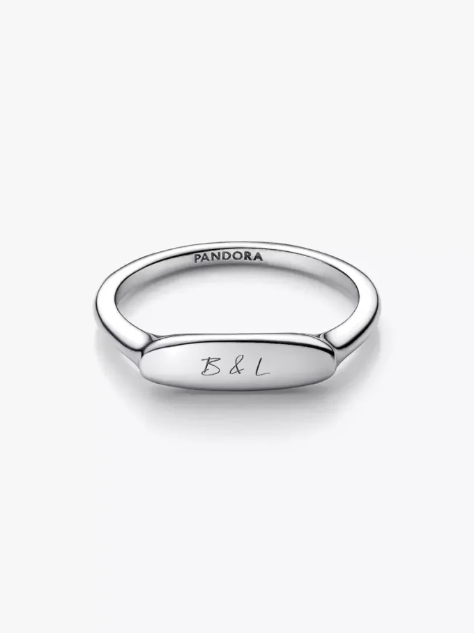 Gravierbarer Bar-Ring aus Sterlingsilber Gravierbarer Bar-Ring aus Sterlingsilber