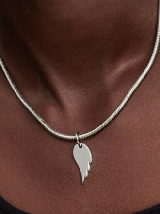 Gravierbarer Engel-Flügel-Anhänger – Sterlingsilber Gravierbarer Engel-Flügel-Anhänger – Sterlingsilber