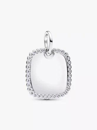 Gravierbarer quadratischer Anhänger aus Sterlingsilber Gravierbarer quadratischer Anhänger aus Sterlingsilber