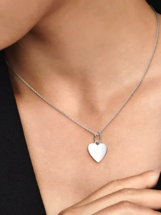 Gravierbarer Herz-Anhänger aus Sterlingsilber Gravierbarer Herz-Anhänger aus Sterlingsilber