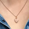Gravierbarer Herz-Anhänger mit 14-karätiger Roségoldbeschichtung Gravierbarer Herz-Anhänger mit 14-karätiger Roségoldbeschichtung
