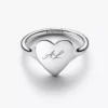Gravierbarer Herzring aus Sterlingsilber Gravierbarer Herzring aus Sterlingsilber