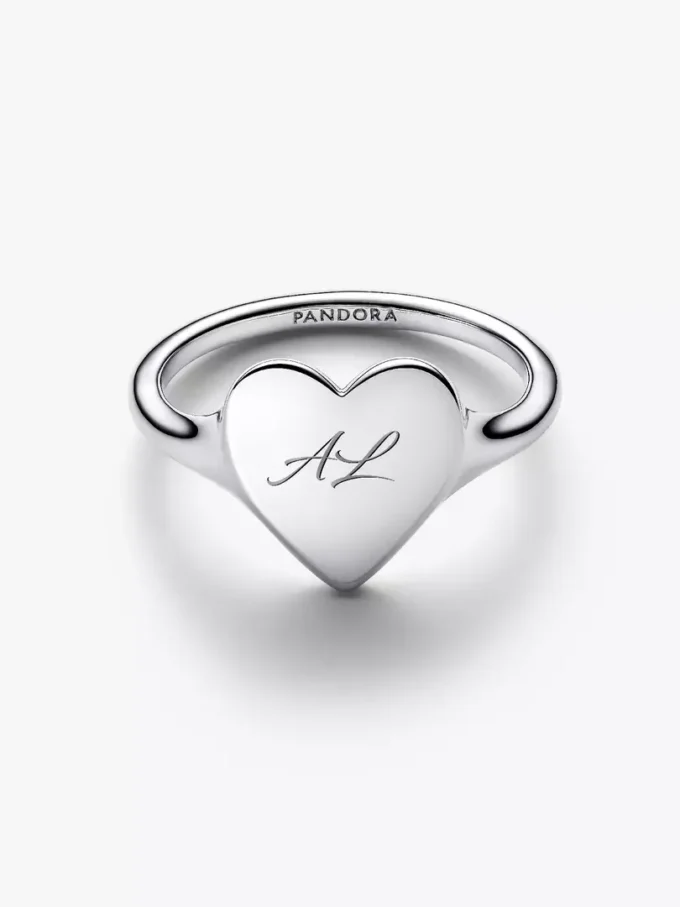 Gravierbarer Herzring aus Sterlingsilber Gravierbarer Herzring aus Sterlingsilber