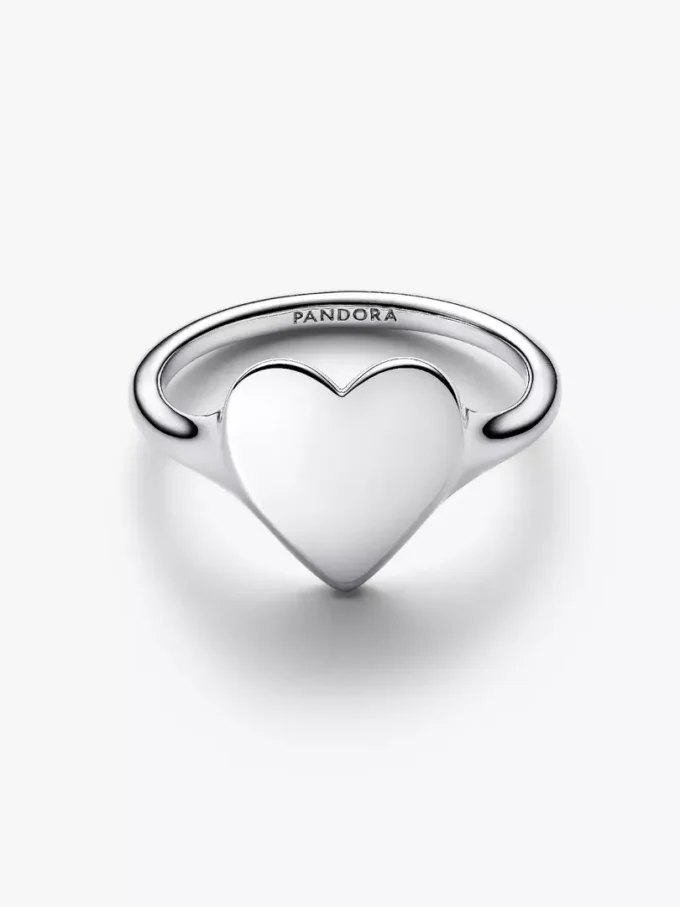 Gravierbarer Herzring aus Sterlingsilber Gravierbarer Herzring aus Sterlingsilber