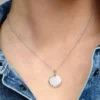 Gravierbarer runder Anhänger aus Sterlingsilber