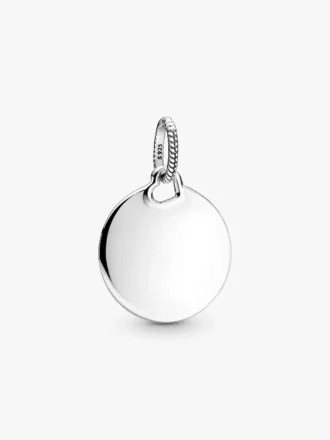 Gravierbarer runder Anhänger aus Sterlingsilber Gravierbarer runder Anhänger aus Sterlingsilber
