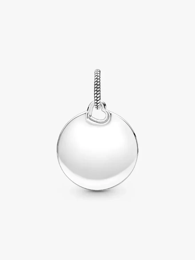 Gravierbarer runder Anhänger aus Sterlingsilber