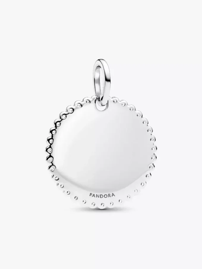 Gravierbarer runder Anhänger aus Sterlingsilber