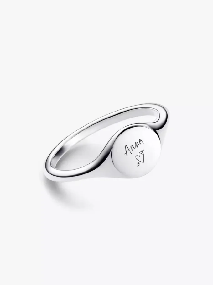 Gravierbarer Siegelring aus Sterlingsilber Gravierbarer Siegelring aus Sterlingsilber