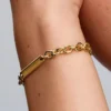 Gravierbares Bar-Link-Armband, 14-karätig vergoldet Gravierbares Bar-Link-Armband, 14-karätig vergoldet