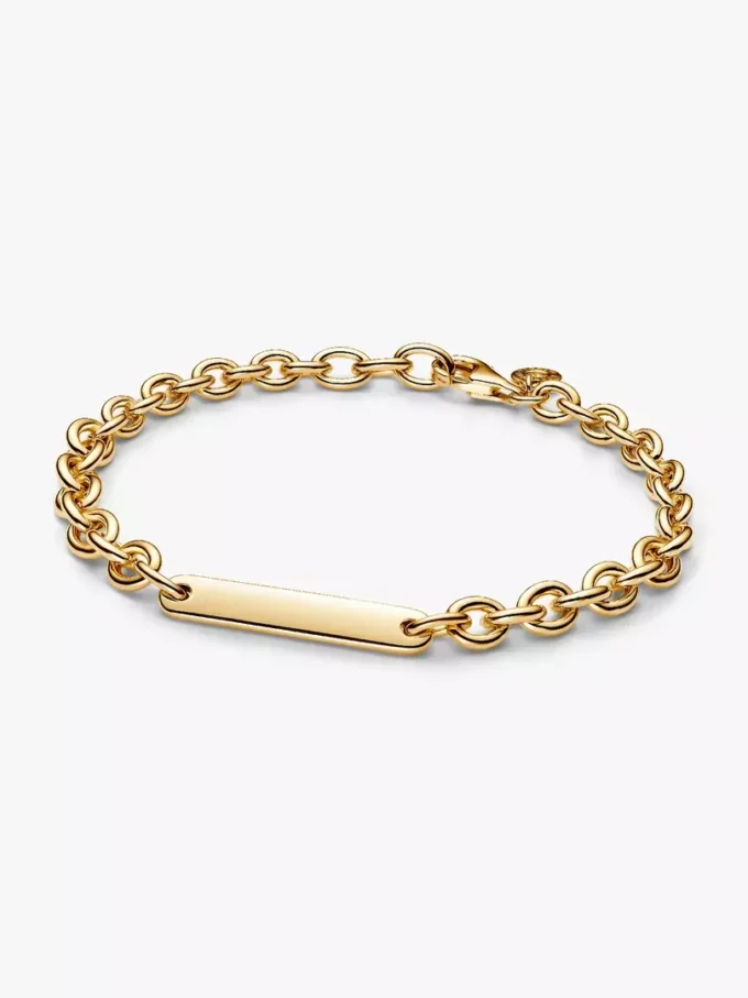 Gravierbares vergoldetes Armband-Set für Sie und Ihn, 2er-Set Gravierbares vergoldetes Armband-Set für Sie und Ihn, 2er-Set